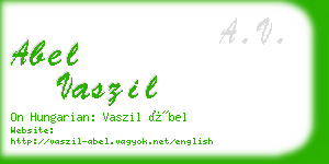 abel vaszil business card